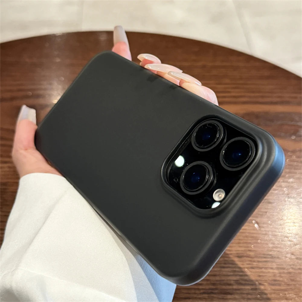 Soft Matte Candy Transparent Phone Case For iPhone 17 16 15 14 Pro Max Plus 13 12 11 XR Shockproof Silicone Bumper Cover