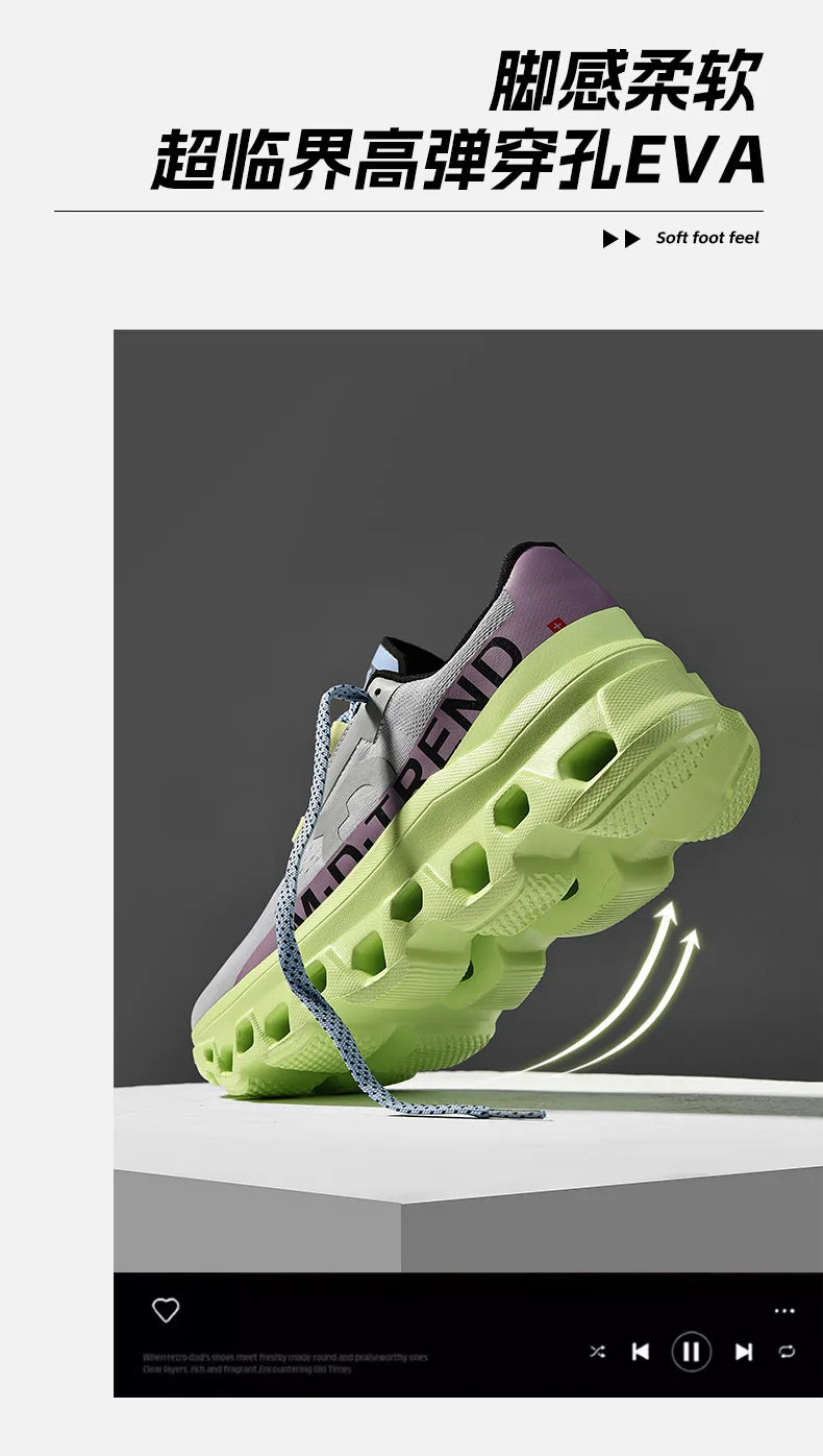 Men’s Breathable Air-Cushion Running Shoes – Lightweight Graffiti Sneakers