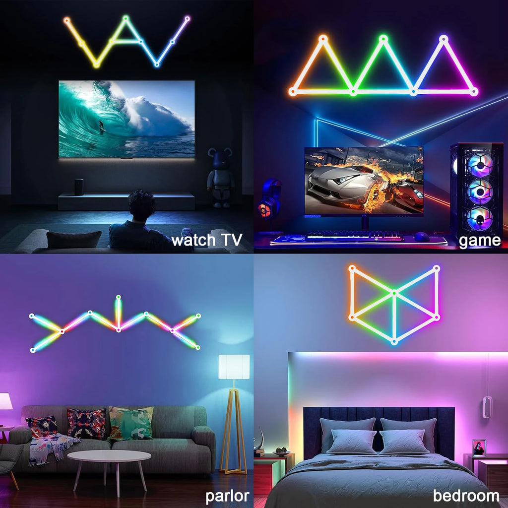 Wiscolor RGB Smart Wall Light Bar (9-Piece)