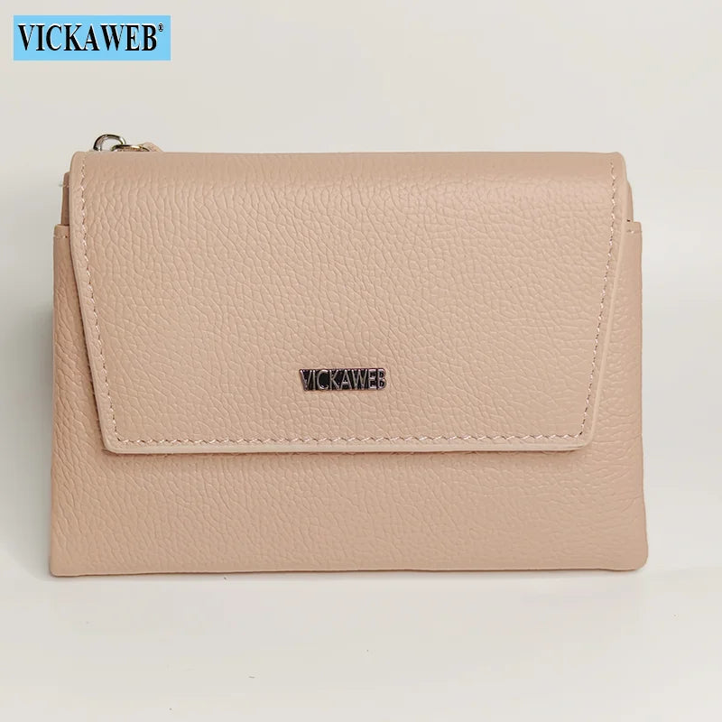 VICKAWEB Magnetic Wallet Women Short Genuine Leather Wallets Fashion Alligator Hasp Wallet Female Small Woman Wallets And Purses