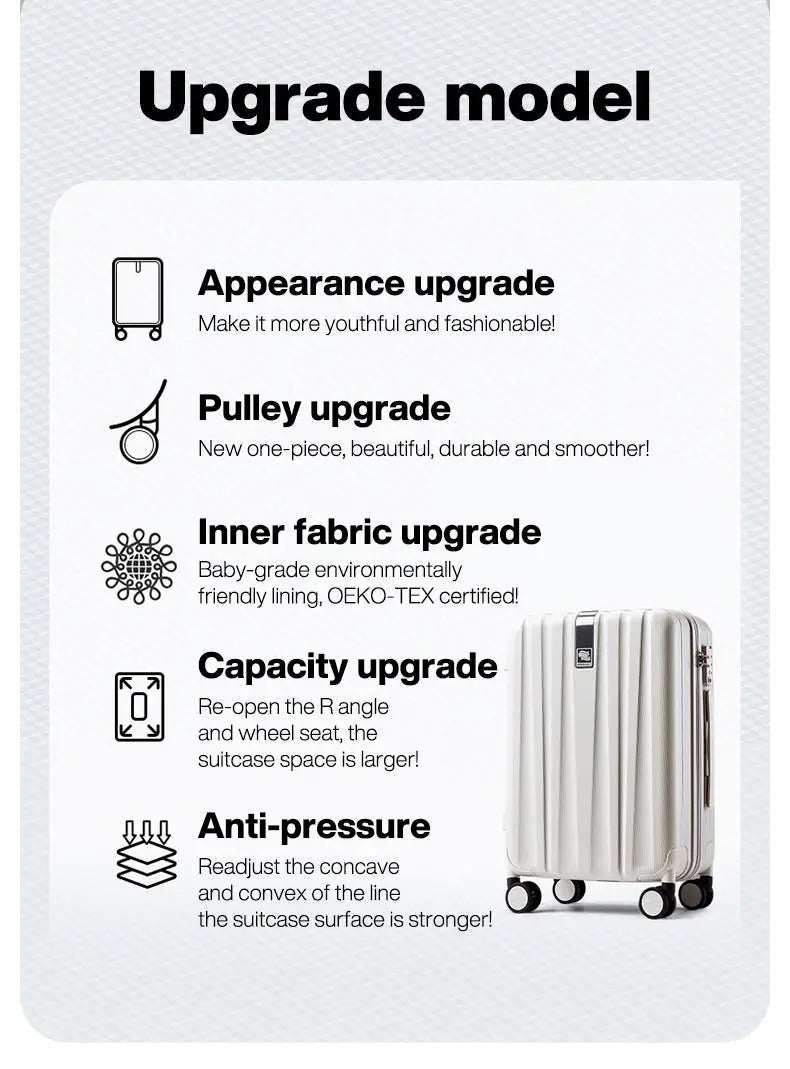 Best Spinner Luggage Suitcase PC Trolley Case Travel Bag Rolling Wheel Carry-On Boarding Men Women Luggage Trip Journey H80002