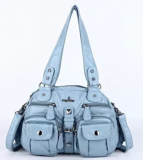 Angel kiss Women Handbags Satchel Top-handle Handbag PU Shoulder Bag Dumpling Pack Give Gifts Shoulder Bags Phone Money Pack