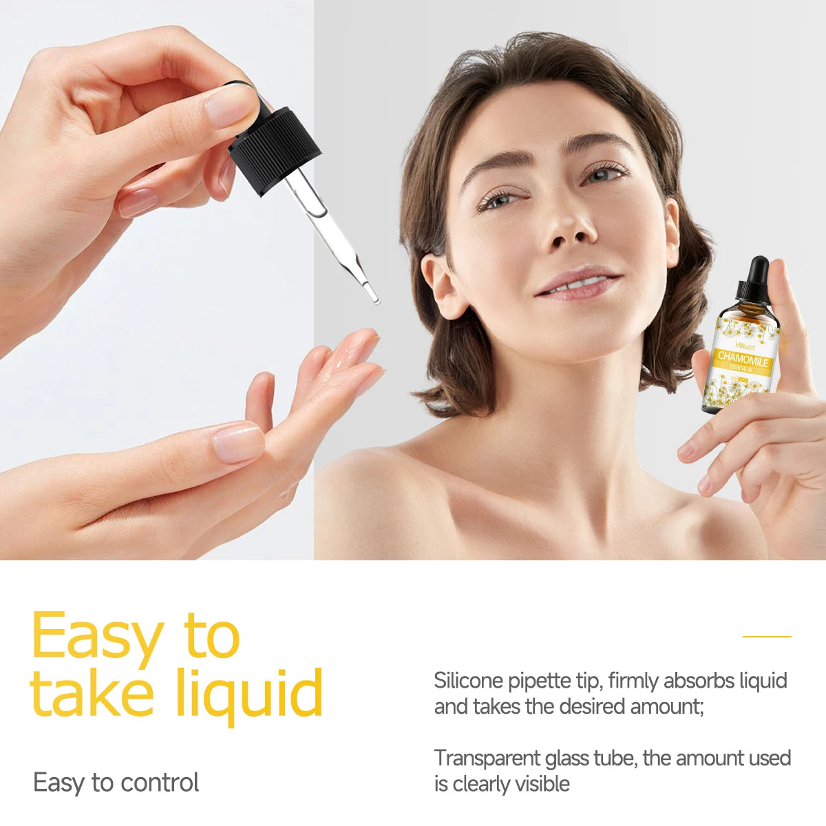 NIVAVIN 30ml/60ml chamomile plant extract facial skin care essential oil, rich and lasting fragrance, body care moisturizing