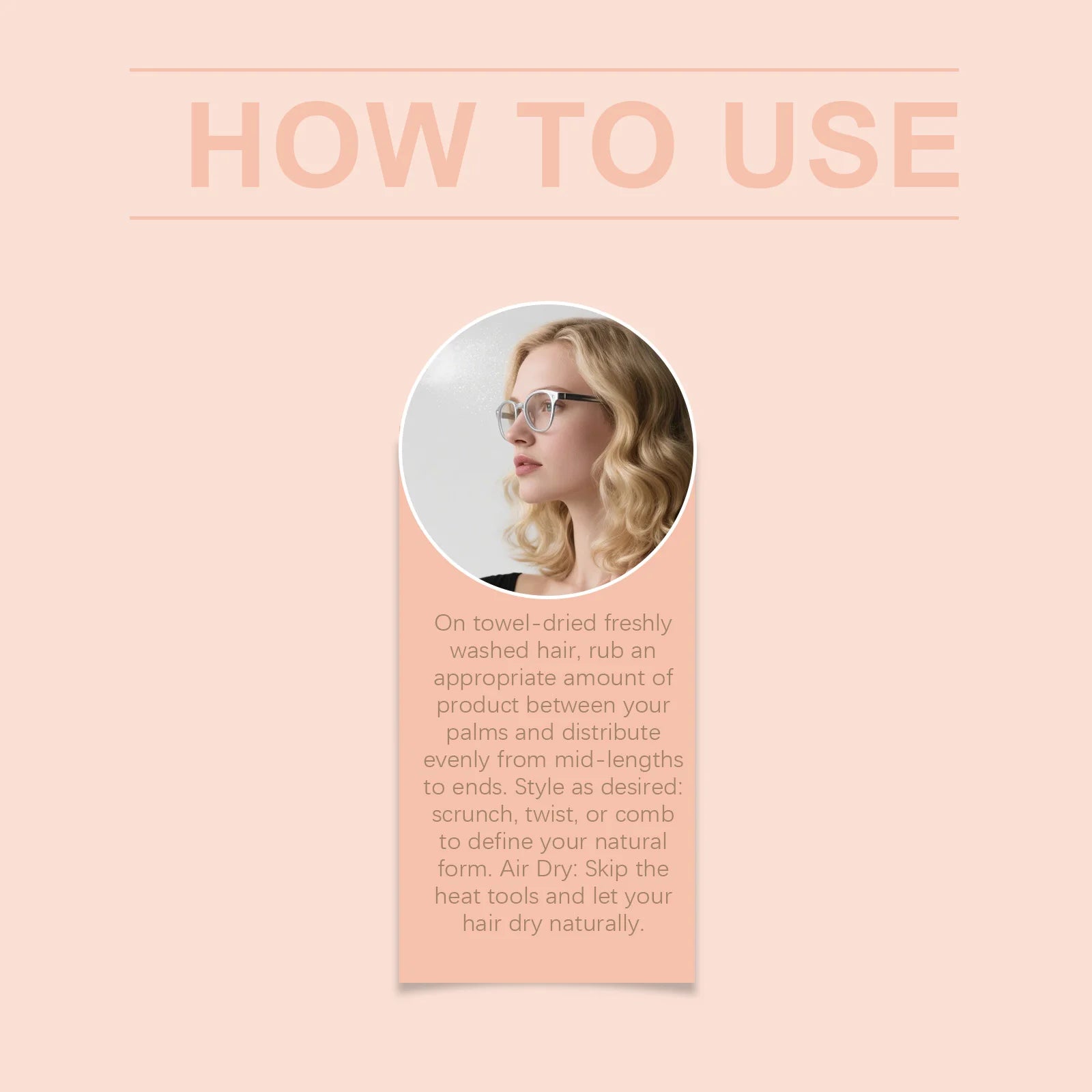 Air Dry Curl Cream – Frizz Control & Smoothing Styling Cream (100g)