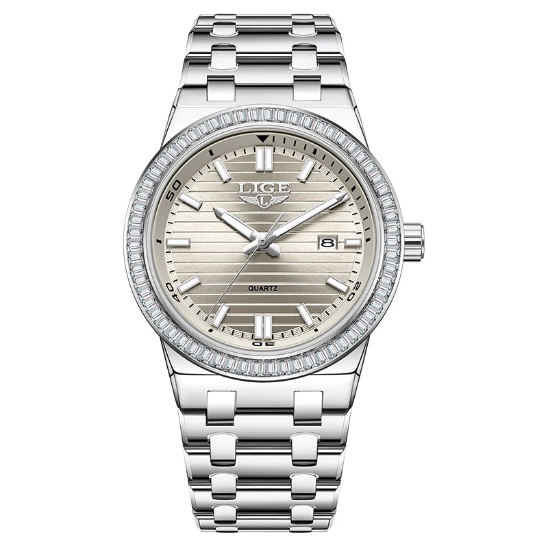 LIGE 2026 Women's Watch Elegant luxury fashion Ladies clock casual quartz wristwatch calendar vintage watches reloj de mujer+BOX