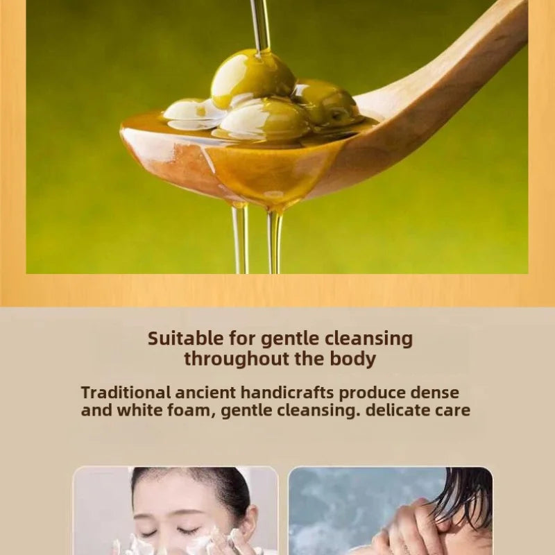 Syrian ancient soap pure olive soap, deep cleansing, gentle cleansing, full body bathing, shampooing, moisturizing and hydrating