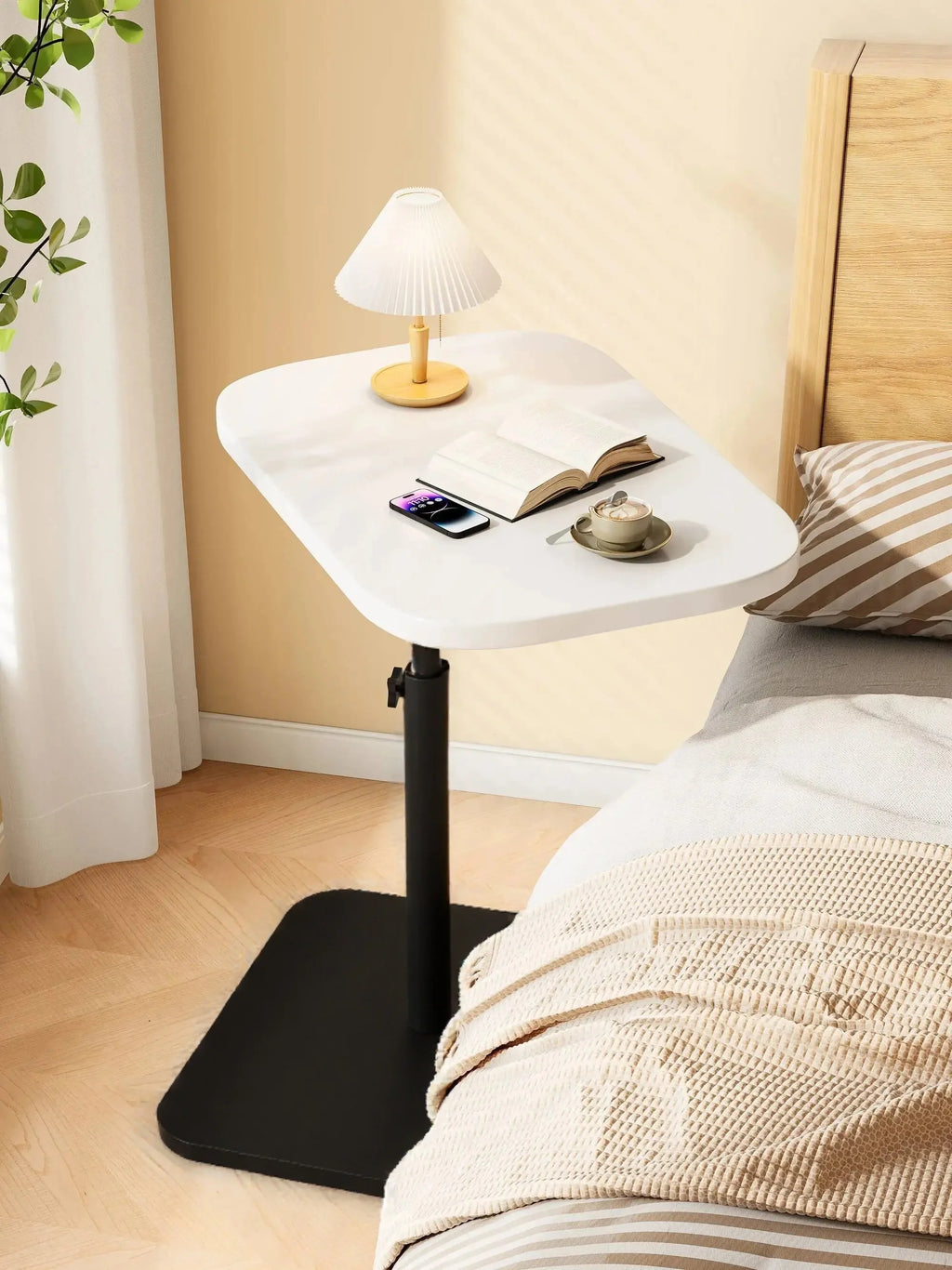 Portable Adjustable Folding Side Table/Laptop Desk, for Home Office, Coffee Table, Bedside Sofa, Office Reception Area, Mother's