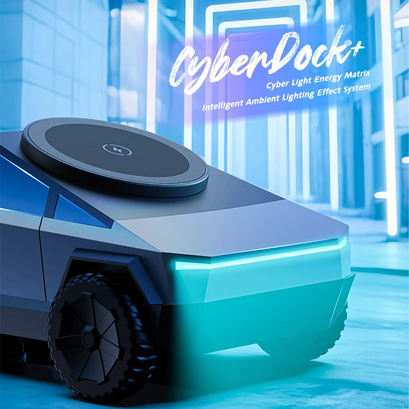 CyberDock Qi2 3-in-1 Wireless Charging Station — Desktop Stand for iPhone, AirPods & Watch