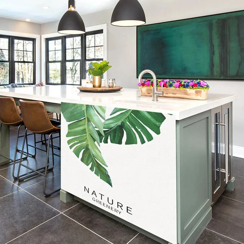 Nordic Style Plant Ins Cabinet Short Curtains Punch-free Half-curtain Dust Cover for Shoe Shelf Kitchen Storage Shelf Curtains