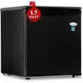 E-Star 1.7 Cu Ft Mini Fridge for Office Compact Black Small Refrigerator Without Freezer Automatic Defrost With Integrated Door