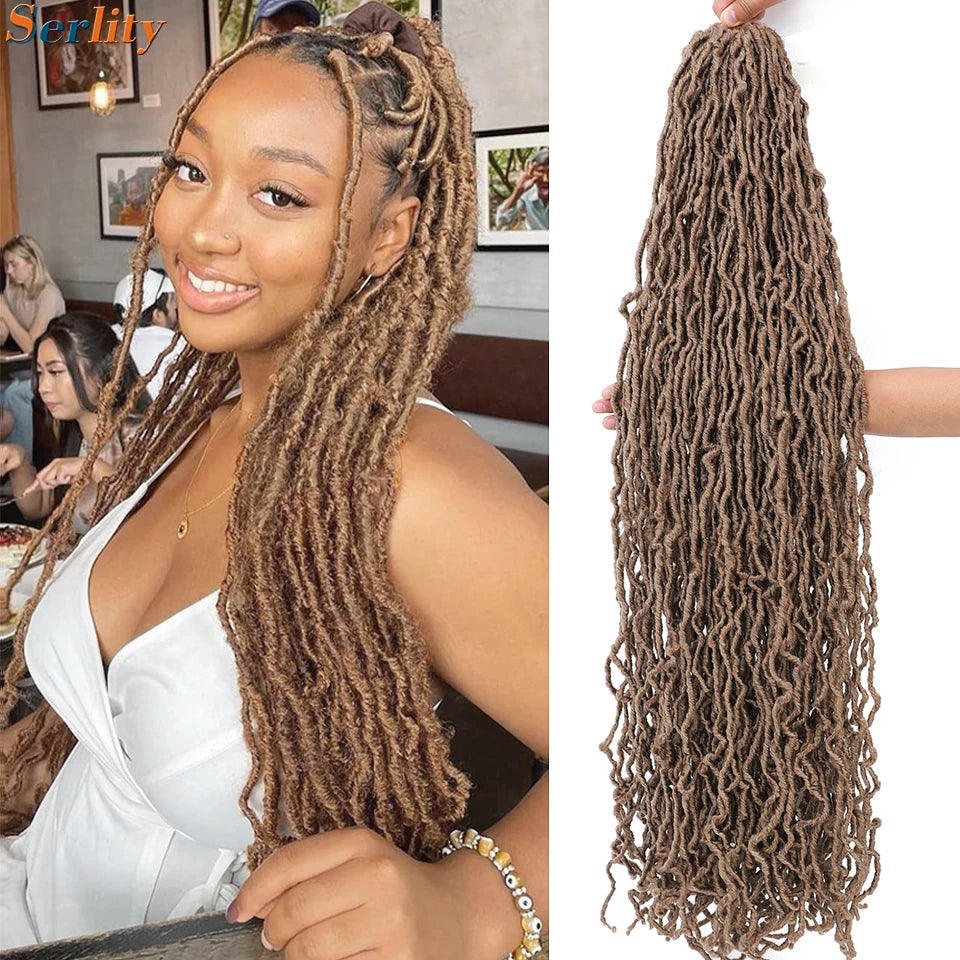 Serlity Faux Locs Extensions — 36"/24"/18" Soft Goddess Dreadlocks Crochet Hair