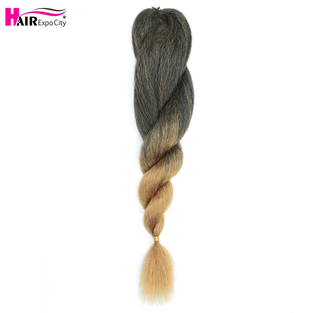 Vixen kanekalon Braids Hair 22 inch Synthetic Jumbo Braids Low Temperature Afro Fluffy Kinky Straight Crochet Hair Extensions