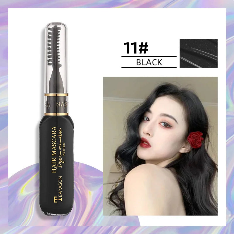 13 Colors One-off Hairs Color Disposable Hair Coloured Mascara Beauty Tool Washable Non-toxic DIY Hair Wax Blue Grey Purple