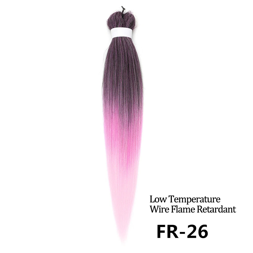 Chorliss Pre-Stretched Jumbo Braids — 24"/26" Synthetic Yaki Ombre (80–90 g, 105 Colors)