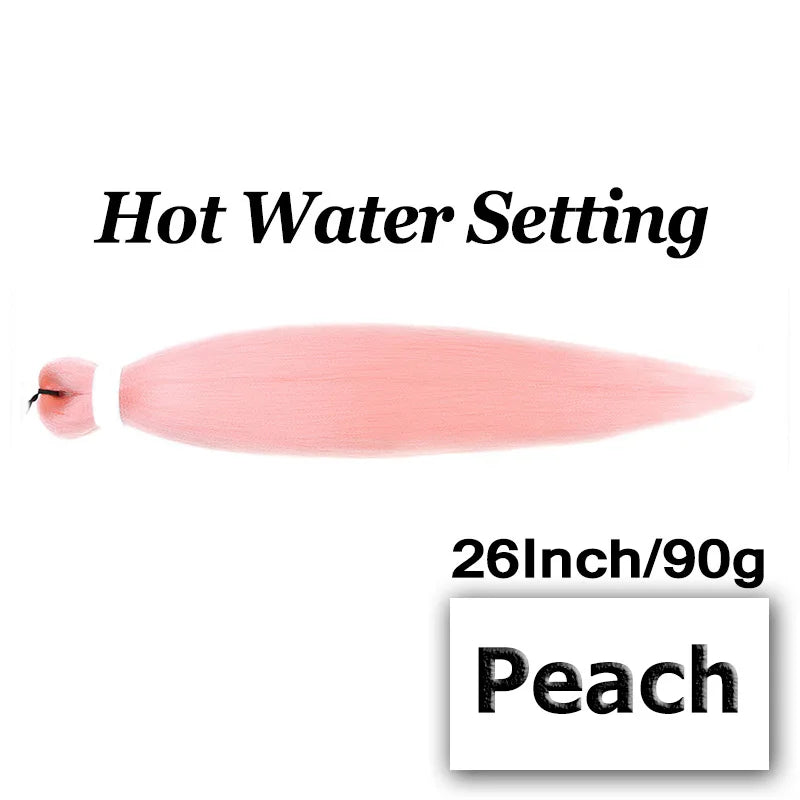 Braiding Hair Pre-stretched 26 Inch 90G Synthet Jumbo Braiding Hair Extensions for African Crochet Braids Red Peach Pink Pigtail