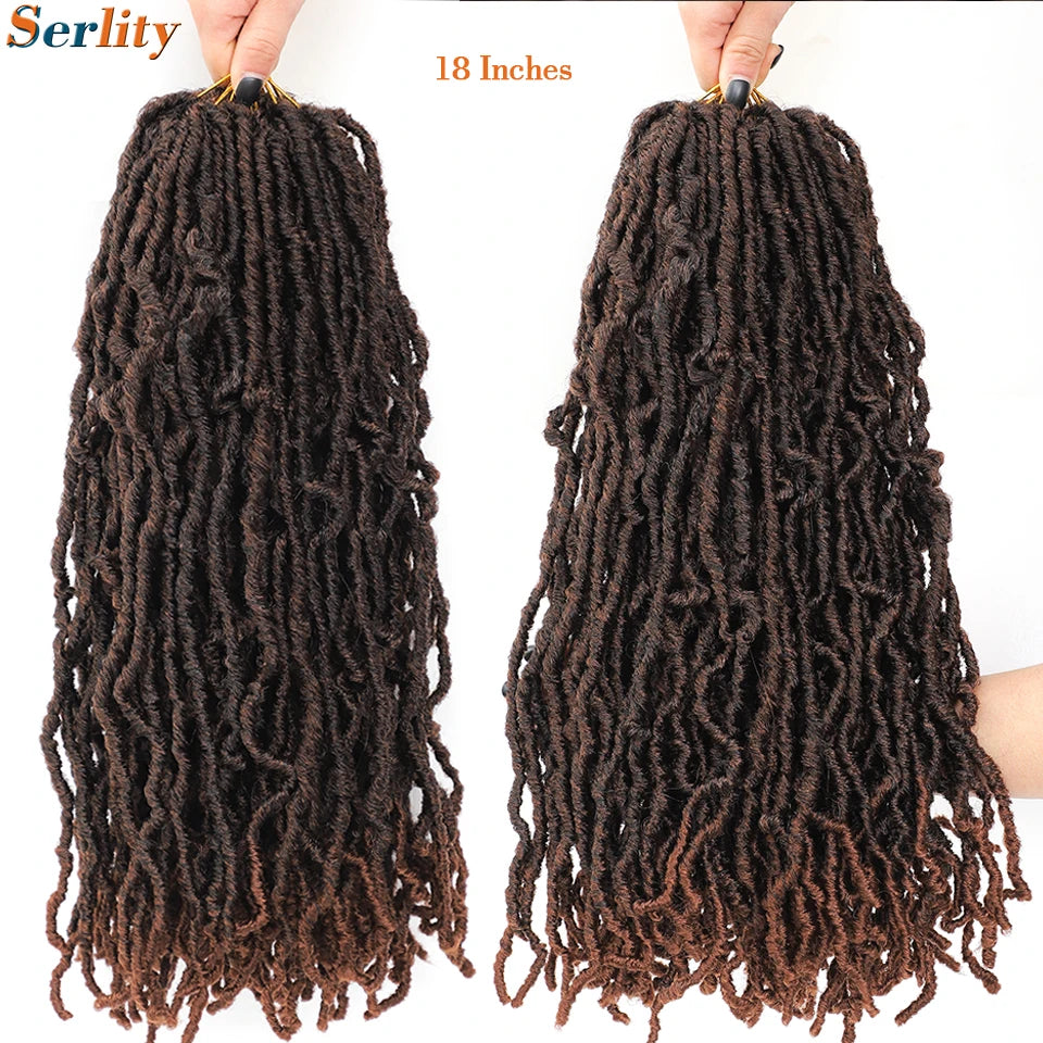 Serlity Faux Locs Extensions — 36"/24"/18" Soft Goddess Dreadlocks Crochet Hair