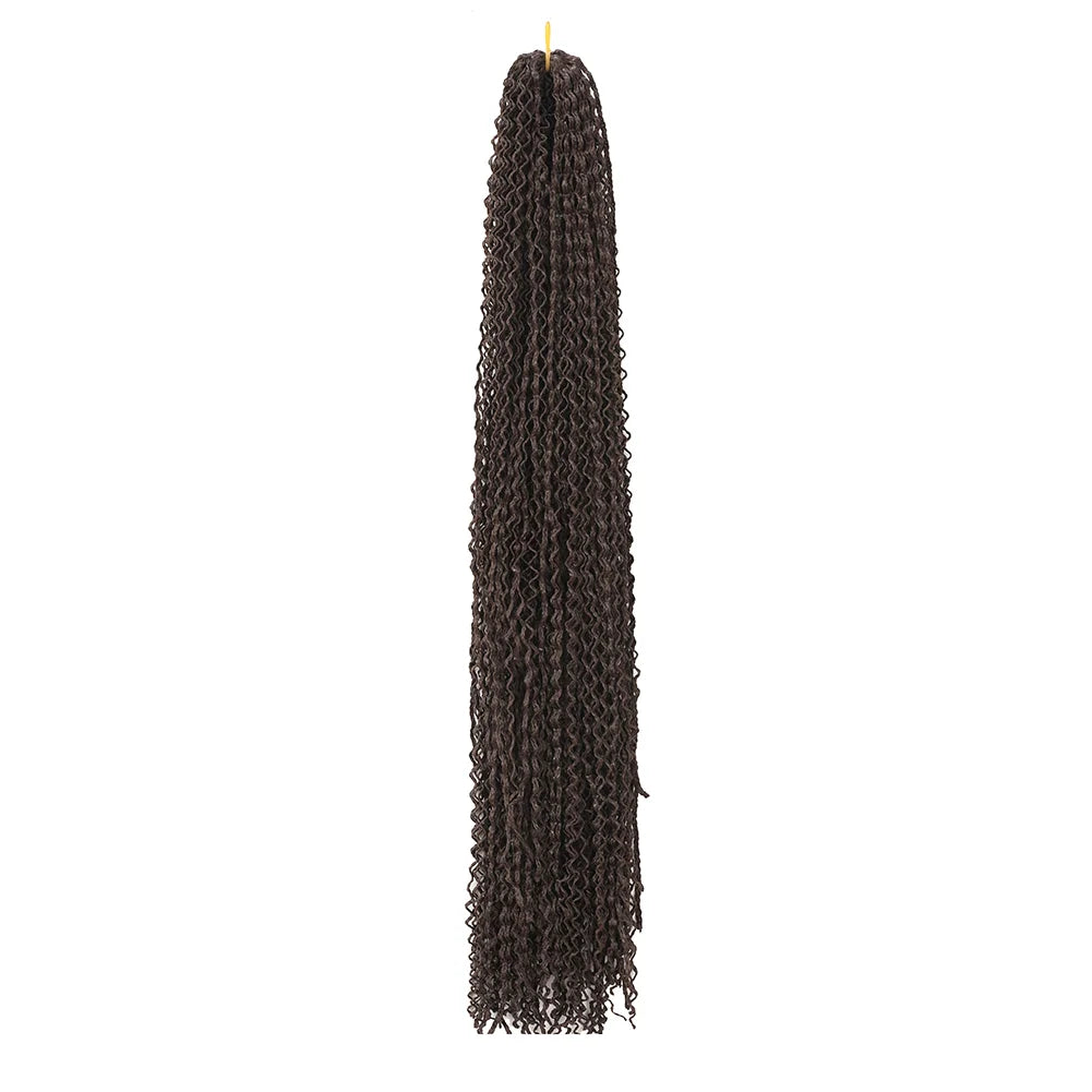 Zizi Braids Synthetic Crochet Hair Colored Box Braids Deep Wave Hair Long Senegalse Twist Braiding Hair Extensions