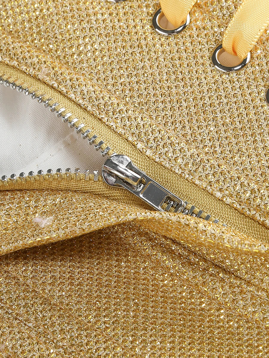 VC Christmas Dress Strapless Backless Red Structured Floral Embellished Mini Length Bodycon Celebrity Party Cocktail Dress