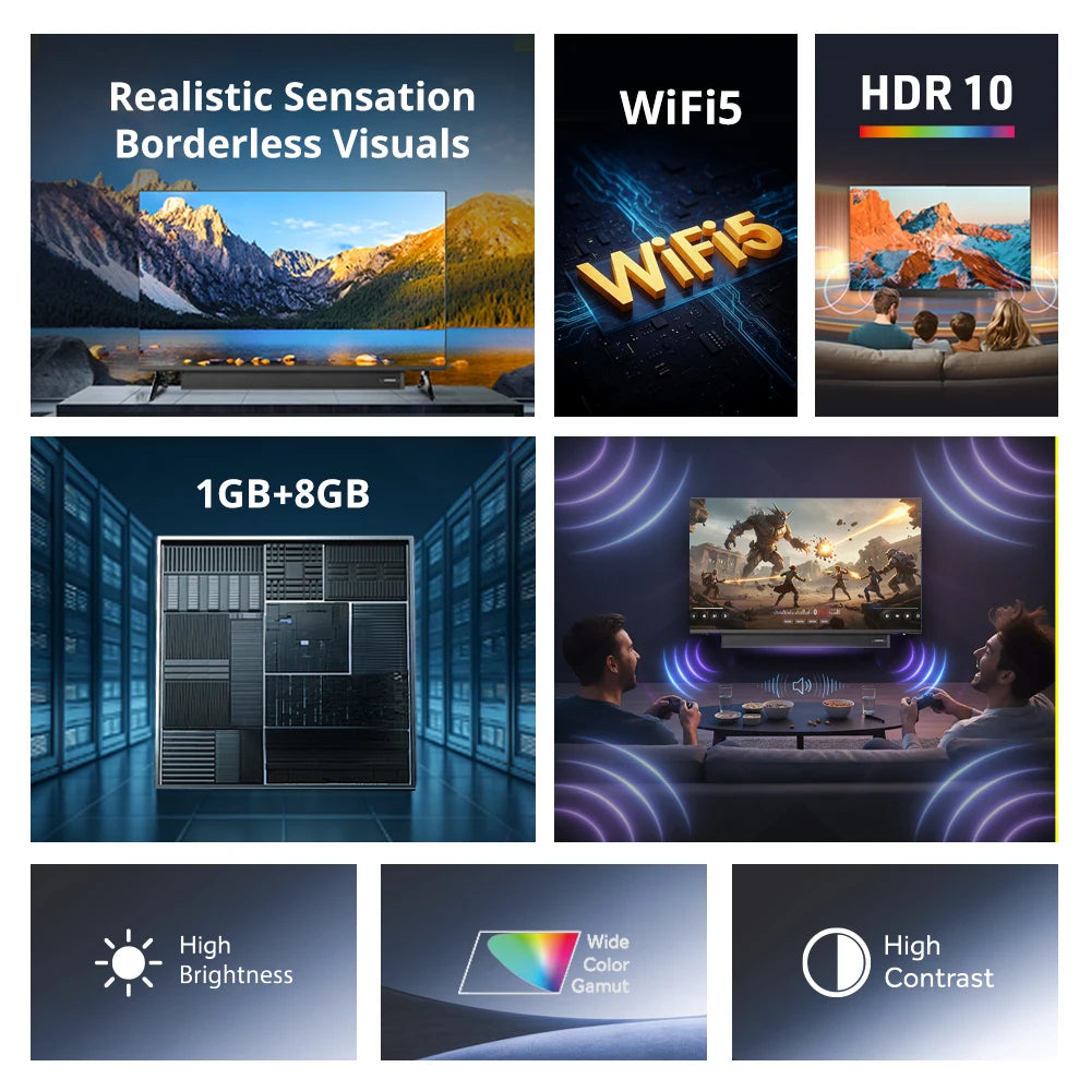 KONKA 32" Smart TV Tizen OS Powered By SAMSUNG Built-in 30W Soundbar HDR10 V-Max Display Theater Audio Dynamic Sound 1Y Warranty