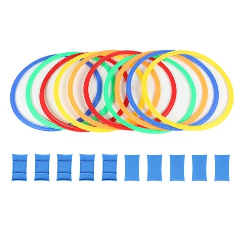 Outdoor Kids Funny Physical Training Sport Toys Lattice Jump Ring Set ...