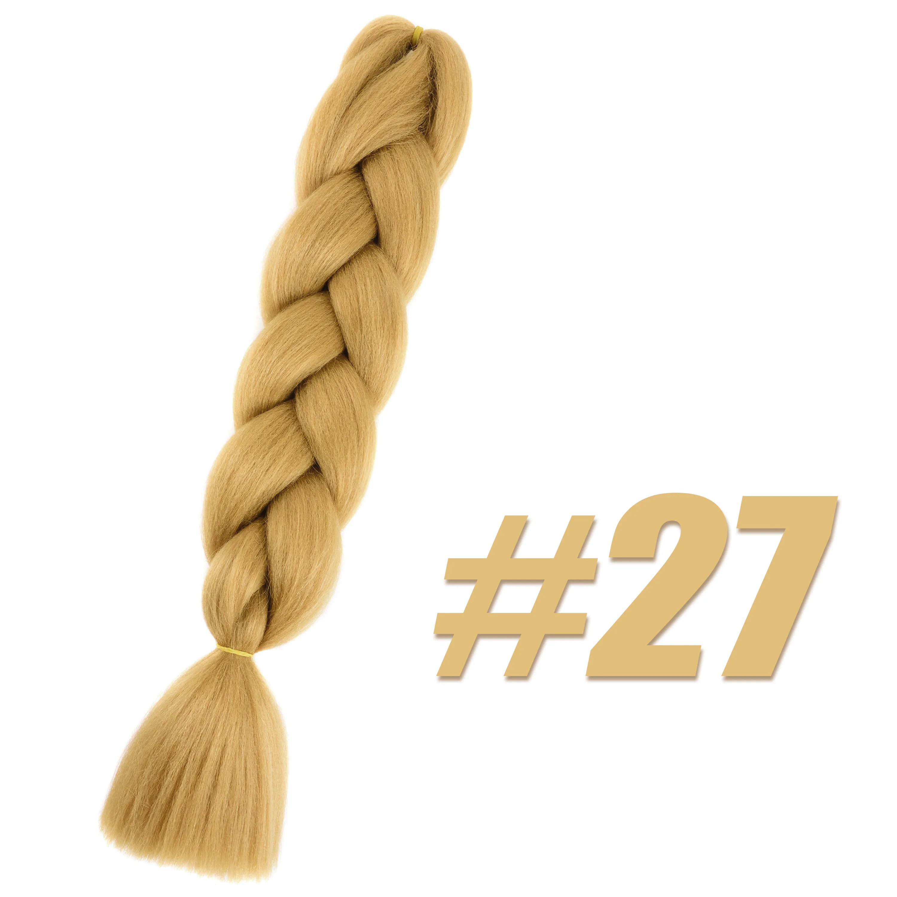 Synthetic Kanekalon Crochet Hair Braiding Hair Pre Stretched Curly Jumbo Braids Extensions Hair Accessories For Girls Braids