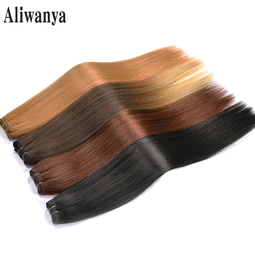 Bone Straight Synthetic Hair Bundle 26Inch Super Long Natural Hair Extensions For Black Women Yaki Straight Hair Weaving Fake