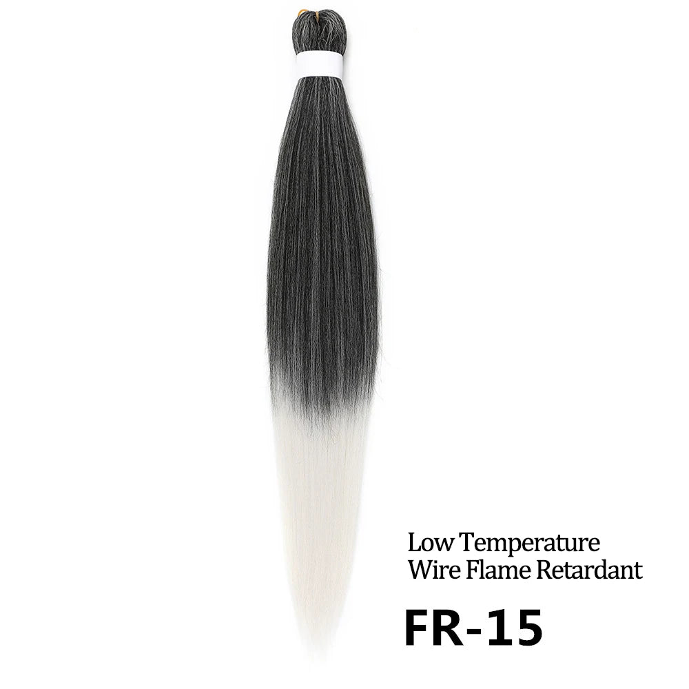 Chorliss Pre-Stretched Jumbo Braids — 24"/26" Synthetic Yaki Ombre (80–90 g, 105 Colors)