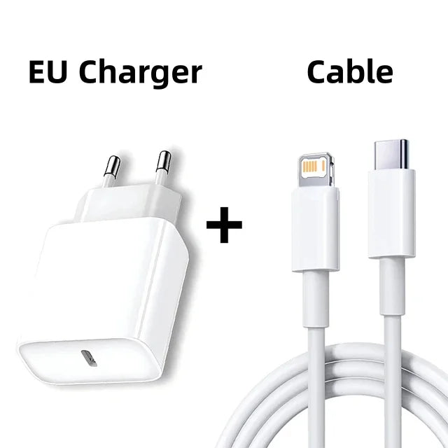 PD 20W Fast Charger For iPhone 14 13 12 11 Pro Max Mini 7 8 Plus XR Type C Cable Fast Charging Date Cord Phone Accessories