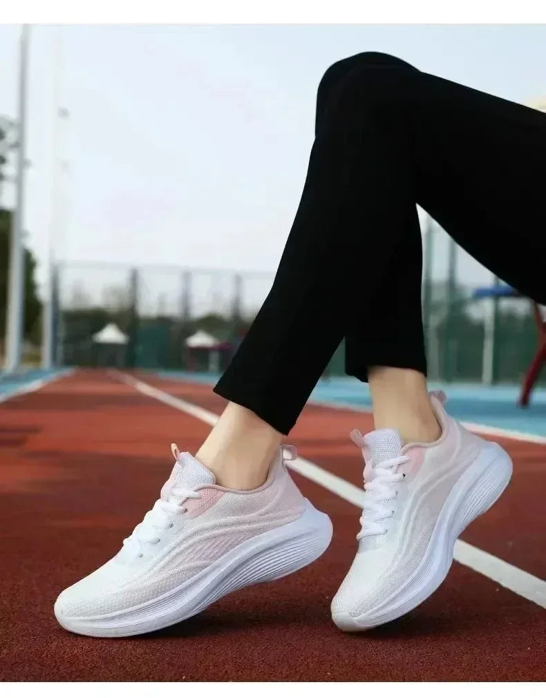 2025 Women’s Casual Mesh Running Shoes — Anti-Slip, Breathable, Elastic Slip-On | Summer Fashion & Couple Style