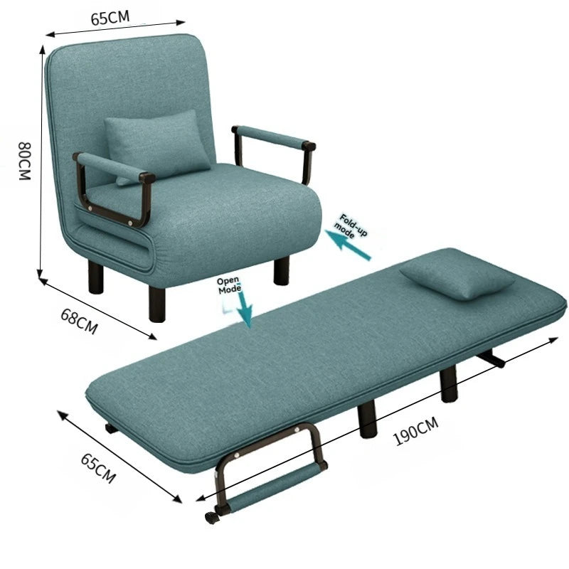 Modern folding sofa bed apartment small apartment simple single and double folding sofa with armrest