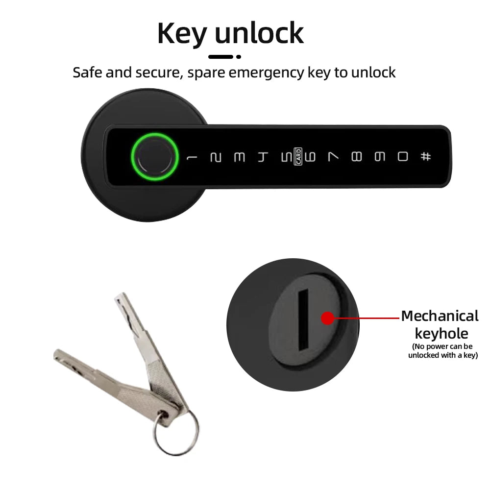 RAYKUBE M5 — Tuya Bluetooth Smart Fingerprint Door Lock (US Free Delivery)