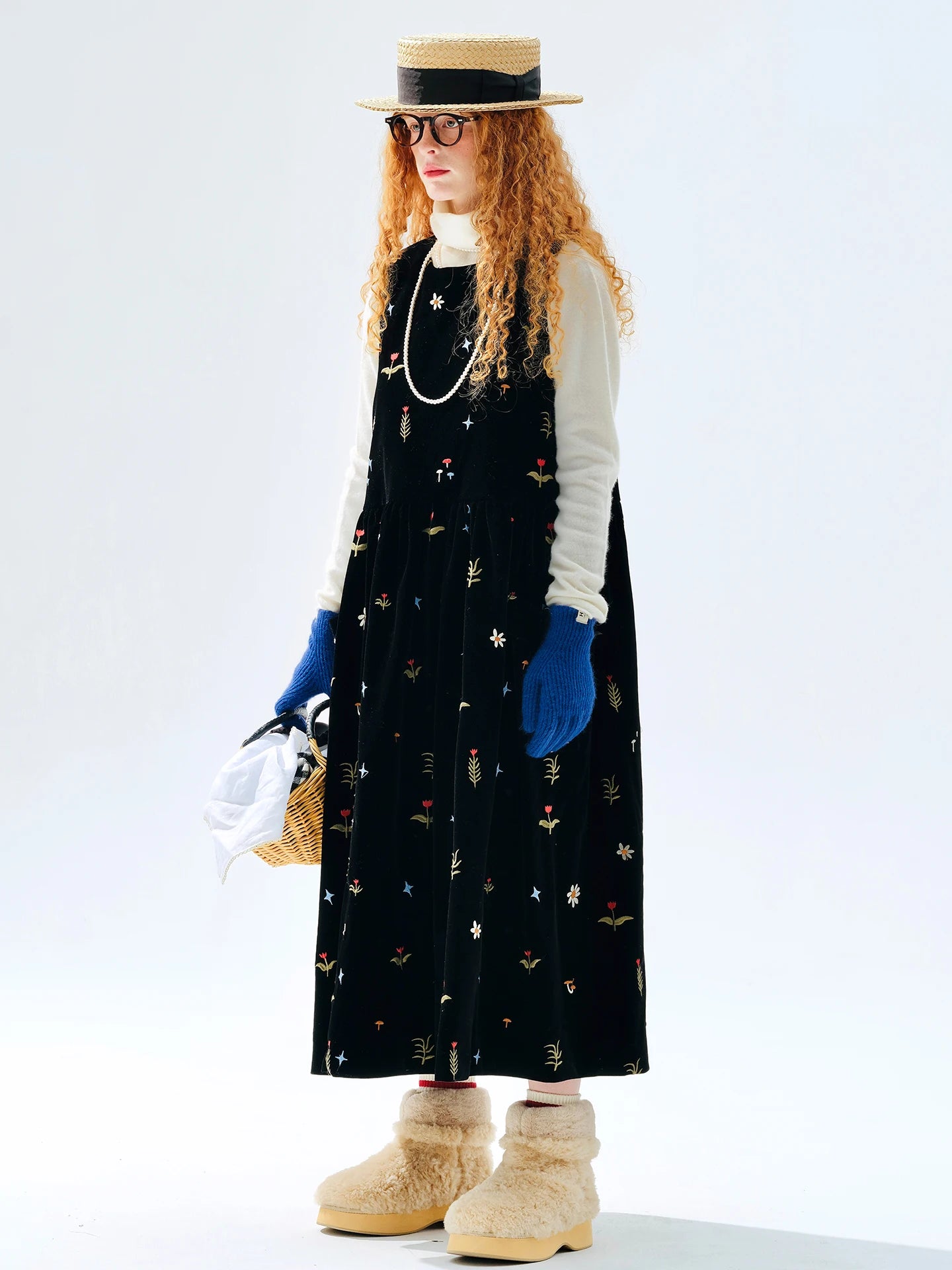 Vintage Embroidered Sleeveless Dress Moriyama Daily For Daily Commute & Dating Sweet Vibe 255266