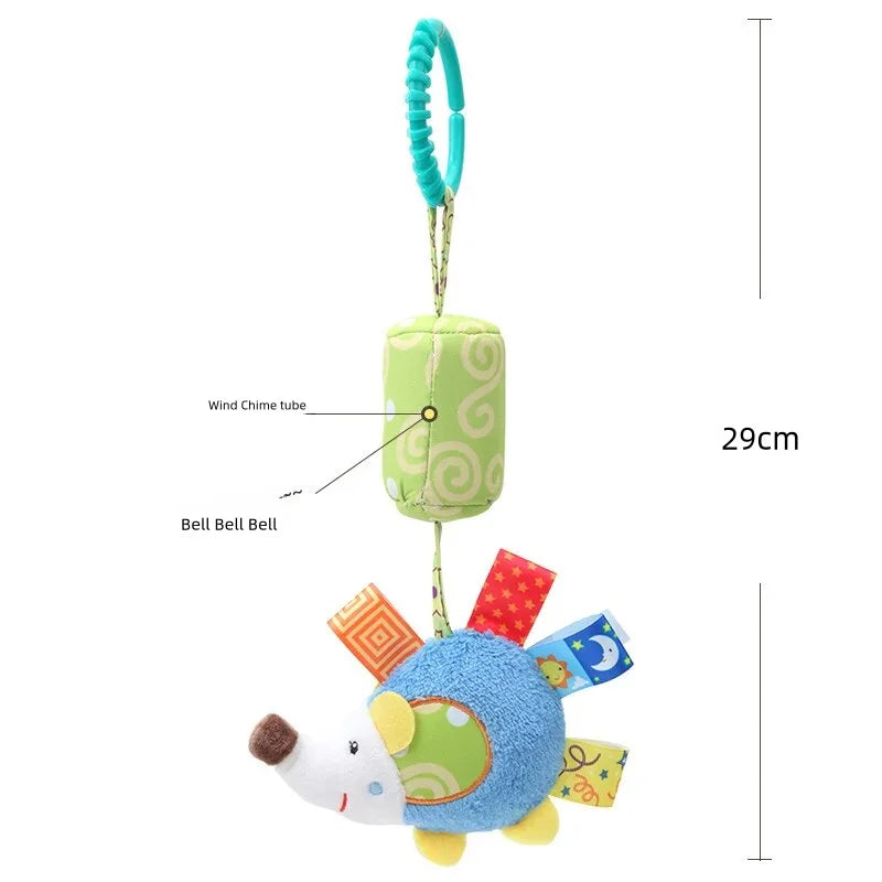 Newborn Baby Sensory Hanging Rattles Soft Early Learning Toys Kids Plush Stroller Infant Car Bed Crib with Teether for Toddlers