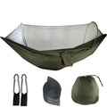Lightweight Parachute Fabric Outdoor Hammock with Net for Camping Travel 250x120cm