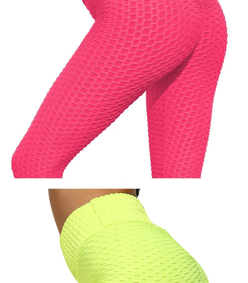 RWRK Jacquard Peach-Lift Leggings — Seamless High-Waist, Anti-Cellulite Yoga Pants