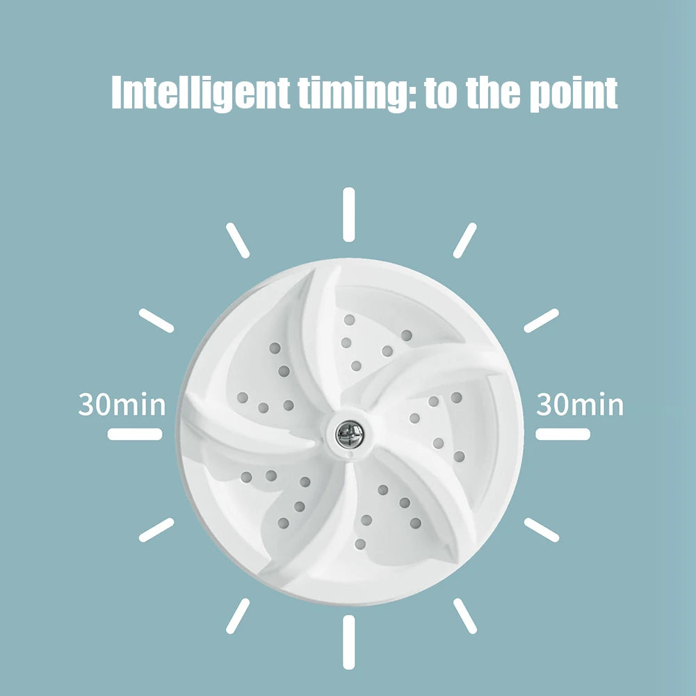 Portable Mini Washing Machine USB Powered Ultrasonic Washing Machine Removes Dirt Turbo Washing Machine Rotating for Home Travel