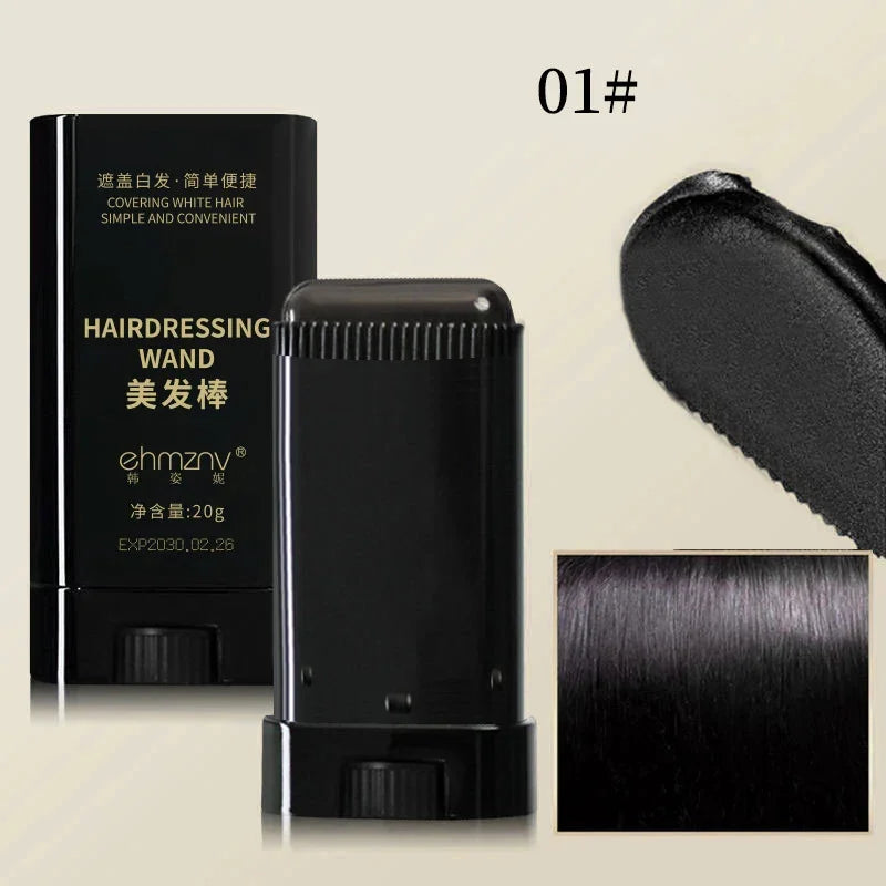 3Color Quick Touch-Up Hair Stick Temporary Color Stick Portable Temporary Quick Coverage Hair Pen Disposable Hair Dye Stick Comb