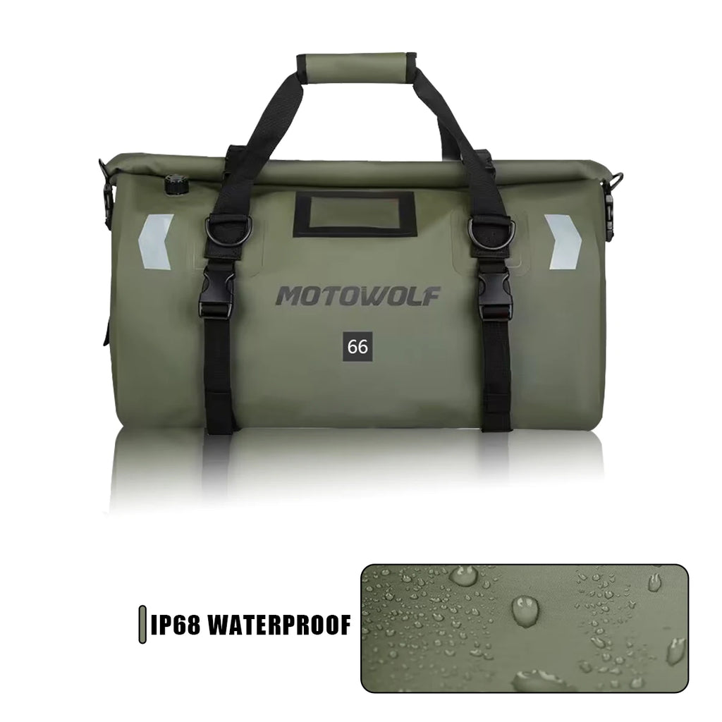 Motorcycle Waterproof Tail Bag Travel Outdoor Dry Luggage Roll Pack Bag 20 /40/66 Motorbike Luggage Backpack Motorcycle Seat Bag