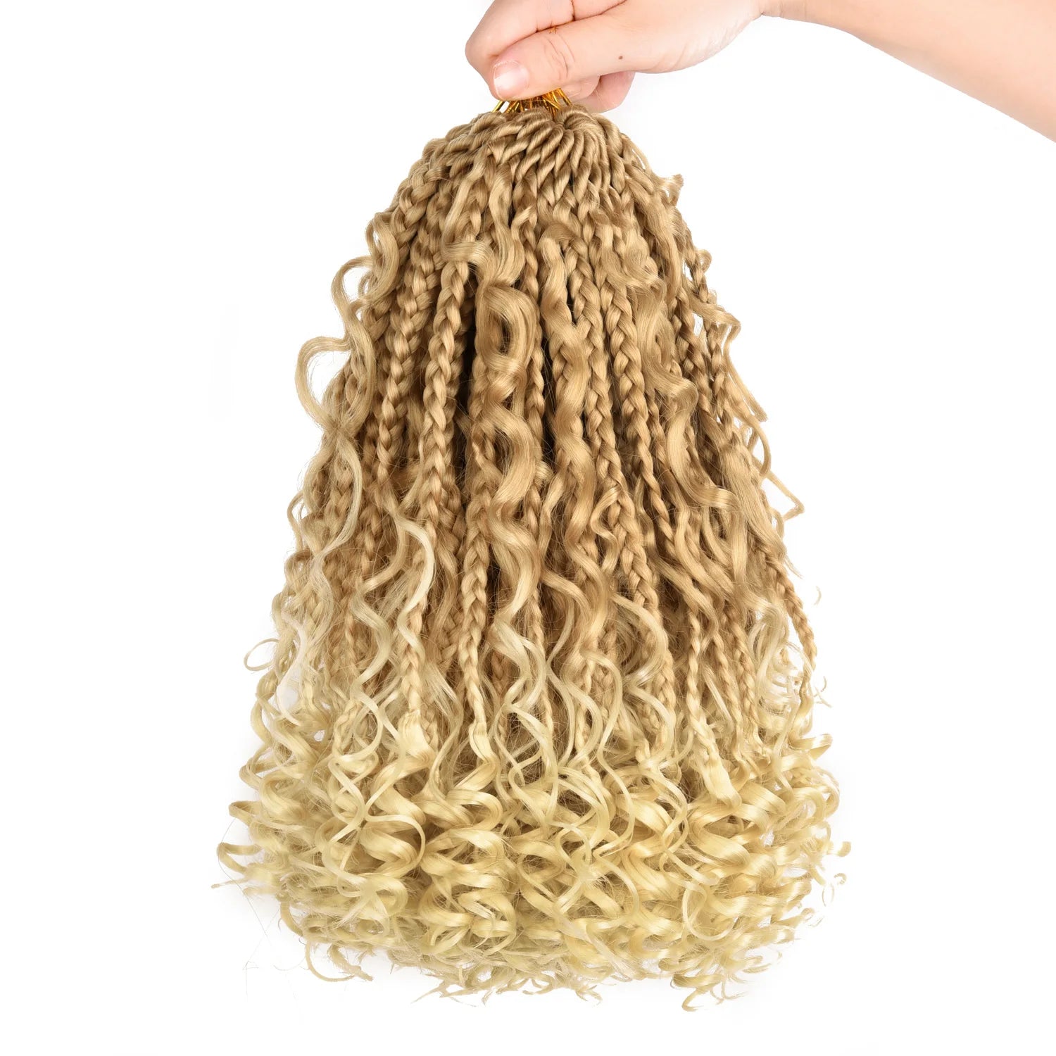 10 Inch Goddess Box Braids Crochet Hair 1Pack/Lot Synthetic Boho Crochet Box Braids With Curl Ends Box Braids Hair Extensions