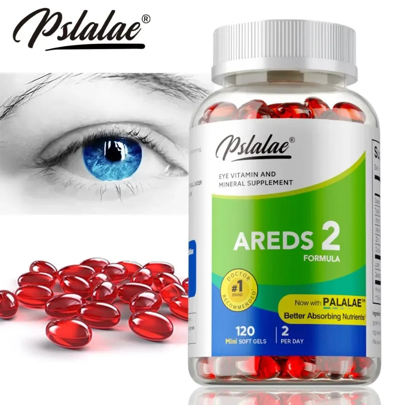 AREDS 2 Eyes Capsules - Contains Lutein and Zeaxanthin To Support Vision and Macula Health, Relieve Eye Fatigue - 120 Capsules