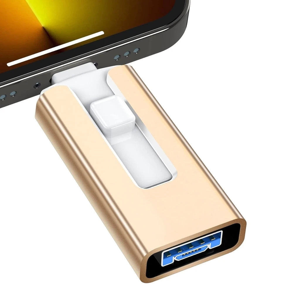BiNFUL J32 OTG USB 3.0 Flash Drive — Metal, Multi-Device (iPhone/iPad/Android/PC), Plug-and-Play