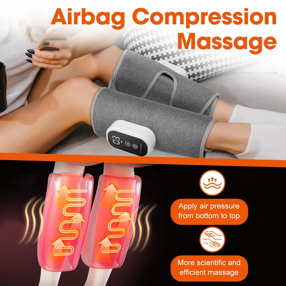 Eletric 360° Air Pressure Calf Massager Wireless Leg Massage 3 Mode Airbag Compresstion Relax Foot Calf Muscle Blood Circulation
