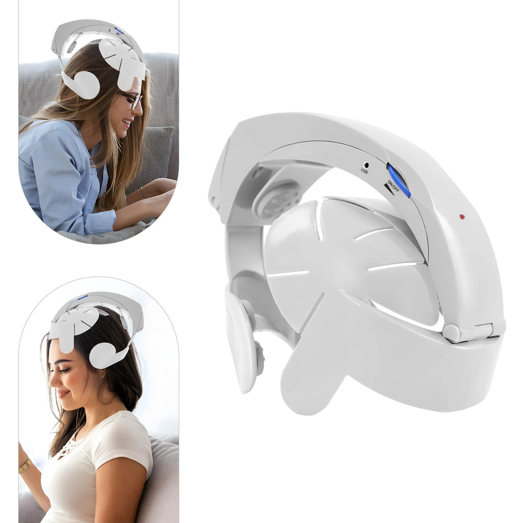 Electric Head Massager, Electric Massage Helmet, Multi Acupoint Head Massager, Brain Relax