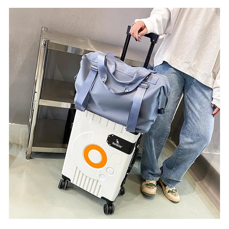 Large Capacity Expanding Double back Travel Bags Luggage Organizer Bag Handbag Waterproof Foldable Travel Clothes Storage Bag