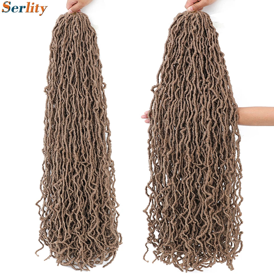 Serlity Faux Locs Extensions — 36"/24"/18" Soft Goddess Dreadlocks Crochet Hair