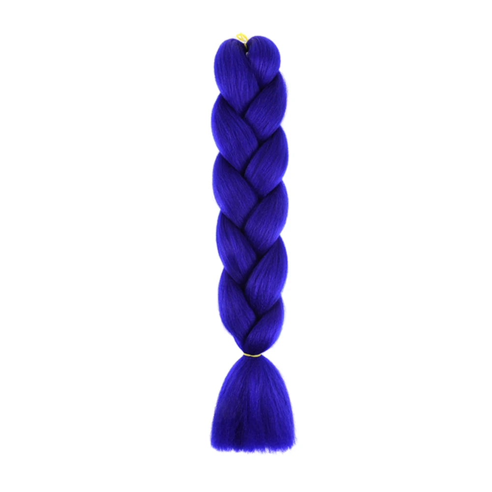 Jumbo Braids Extensions — 24" Synthetic Kanekalon Yaki Straight (Afro Ombre Piano Color)