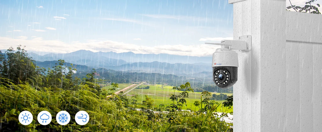 Ctronics Real 4K 8MP Surveillance Camera WiFi 5G Outdoor 360 16X 5X Optical Zoom Security Camera UHD Night Vision Auto Tracking