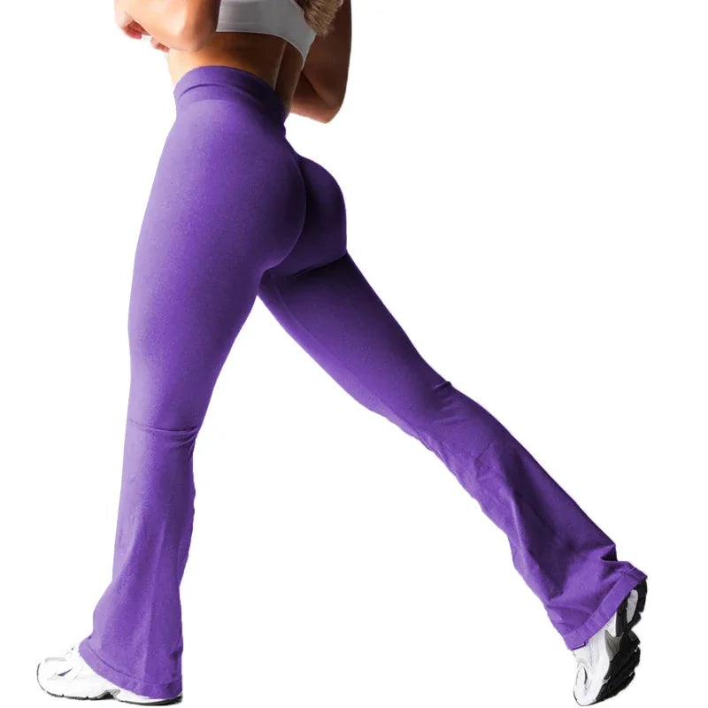 Effortless Flare Leggings — Seamless High-Waist Yoga Pants, Second-Skin Soft