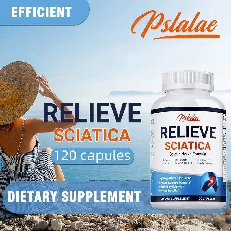 Relieve Sciatica Capsules - Reduce Joint Pai,Restore Mobility, Balance Inflammation,Support Nerve & Bone Health - 120 Capsules ﻿