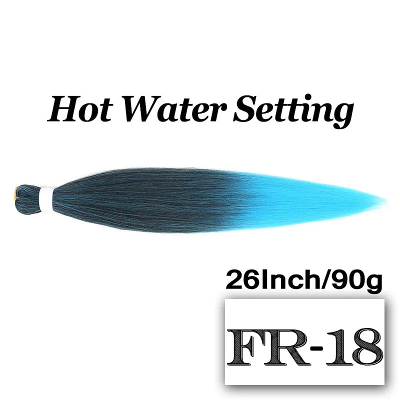 26" Easy Pre Stretched Braiding Hair Extensions 613 Blonde Jumbo Braids Synthetic Hair Bundles Yaki Straight Hair Crochet Braid